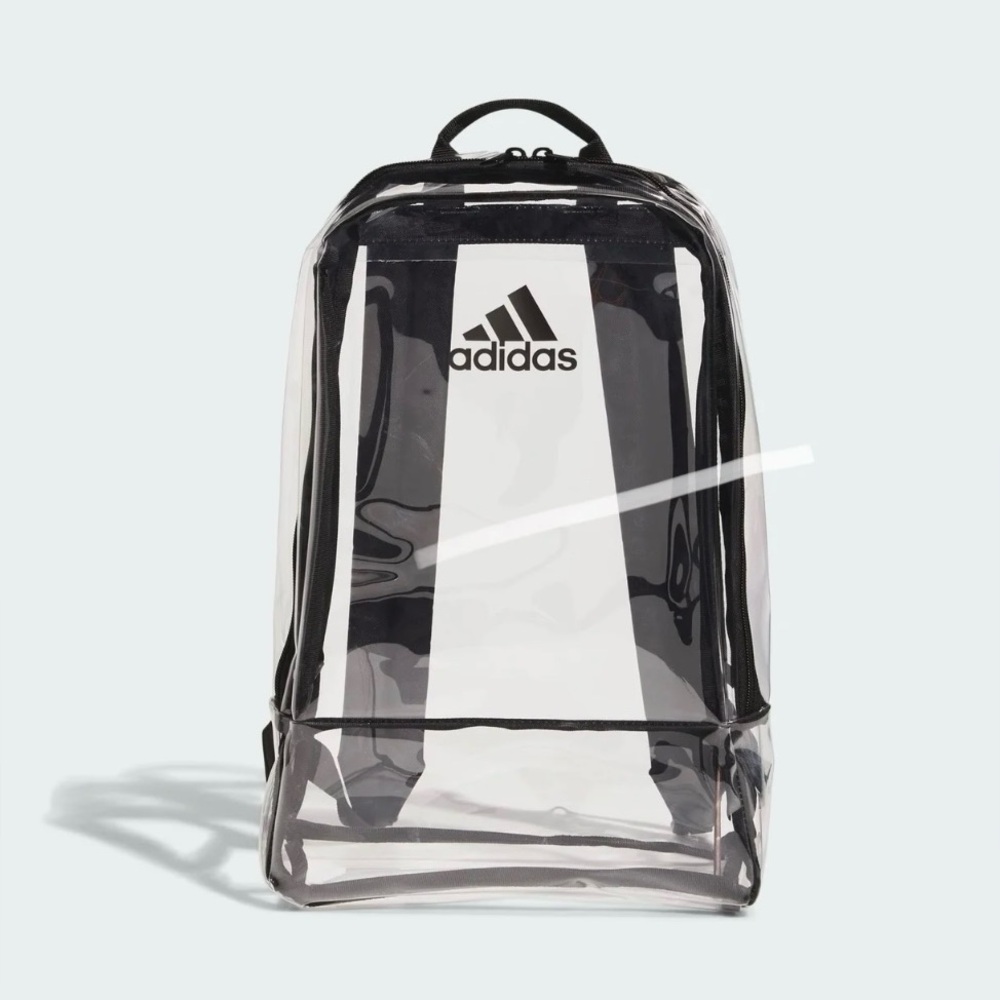 Adidas Black and Gray Sporty Transparent Backpack